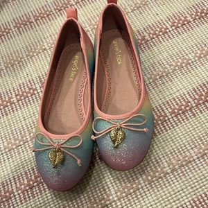 New Angel’s Face rainbow sparkle party shoes